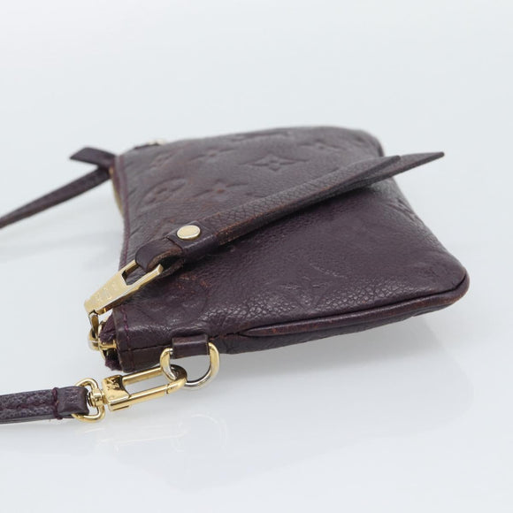 LOUIS VUITTON Monogram Empreinte Citadine PM Pouch Purple LV Auth bs36589