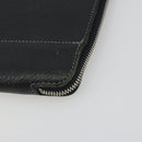 BURBERRY Briefcase Leather Black Silver Auth bs36590-15