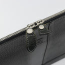 BURBERRY Briefcase Leather Black Silver Auth bs36590-9