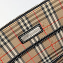BURBERRY Briefcase Leather Black Silver Auth bs36590-10