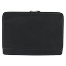 BURBERRY Briefcase Leather Black Silver Auth bs36590-2