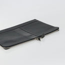 BURBERRY Briefcase Leather Black Silver Auth bs36590-5