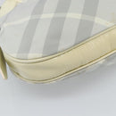 BURBERRY Nova Check Hand Bag PVC Light Blue Silver Auth bs36591-15