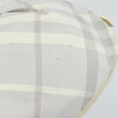 BURBERRY Nova Check Hand Bag PVC Light Blue Silver Auth bs36591-9