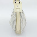 BURBERRY Nova Check Hand Bag PVC Light Blue Silver Auth bs36591-3