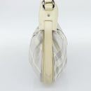 BURBERRY Nova Check Hand Bag PVC Light Blue Silver Auth bs36591-4