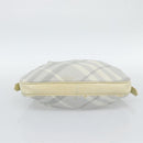 BURBERRY Nova Check Hand Bag PVC Light Blue Silver Auth bs36591-5