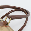 Burberrys Nova Check Hand Bag PVC Beige Gold Auth bs36592-8