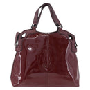 CARTIER Marcello de Cartier Hand Bag Patent leather 2way Bordeaux Auth bs36593A-2