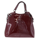 CARTIER Marcello de Cartier Hand Bag Patent leather 2way Bordeaux Auth bs36593A-3