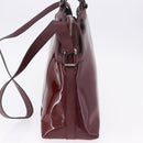 CARTIER Marcello de Cartier Hand Bag Patent leather 2way Bordeaux Auth bs36593A-4