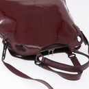 CARTIER Marcello de Cartier Hand Bag Patent leather 2way Bordeaux Auth bs36593A-6