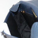 CARTIER Must Line Shoulder Bag Leather Blue Gold Auth bs36594-19