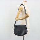 CARTIER Must Line Shoulder Bag Leather Blue Gold Auth bs36594-22