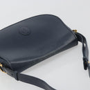 CARTIER Must Line Shoulder Bag Leather Blue Gold Auth bs36594-6