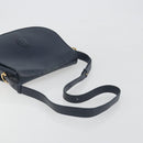 CARTIER Must Line Shoulder Bag Leather Blue Gold Auth bs36594-7