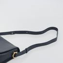 CARTIER Must Line Shoulder Bag Leather Blue Gold Auth bs36594-8