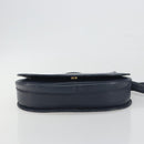 CARTIER Must Line Shoulder Bag Leather Blue Gold Auth bs36594-9