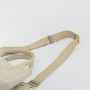 PRADA Canapa PM Hand Bag Canvas 2way Gray Gold Auth bs36595-15
