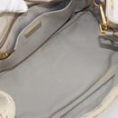 PRADA Canapa PM Hand Bag Canvas 2way Gray Gold Auth bs36595-9
