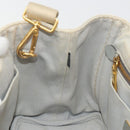 PRADA Canapa PM Hand Bag Canvas 2way Gray Gold Auth bs36595-23