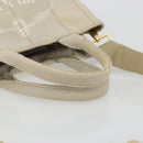 PRADA Canapa PM Hand Bag Canvas 2way Gray Gold Auth bs36595-7