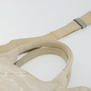 PRADA Canapa PM Hand Bag Canvas 2way Gray Gold Auth bs36595-14