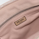 PRADA Hand Bag Saffiano leather Beige Silver Auth bs36596A-19