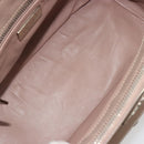 PRADA Hand Bag Saffiano leather Beige Silver Auth bs36596A-20
