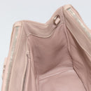 PRADA Hand Bag Saffiano leather Beige Silver Auth bs36596A-21