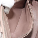 PRADA Hand Bag Saffiano leather Beige Silver Auth bs36596A-24