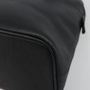 BURBERRY Hand Bag Leather Black Gold Auth bs36597-9