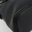 BURBERRY Hand Bag Leather Black Gold Auth bs36597-14