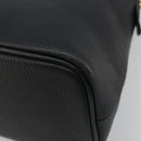 BURBERRY Hand Bag Leather Black Gold Auth bs36597-15