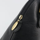 BURBERRY Hand Bag Leather Black Gold Auth bs36597-11