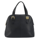 BURBERRY Hand Bag Leather Black Gold Auth bs36597-13
