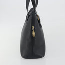 BURBERRY Hand Bag Leather Black Gold Auth bs36597-4