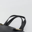 BURBERRY Hand Bag Leather Black Gold Auth bs36597-8