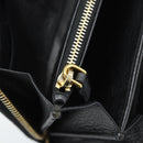 PRADA Long Wallet Leather Black Gold Auth bs36598-20