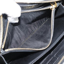 PRADA Long Wallet Leather Black Gold Auth bs36598-10