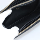 PRADA Long Wallet Leather Black Gold Auth bs36598-22