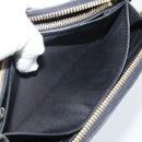 PRADA Long Wallet Leather Black Gold Auth bs36598-23