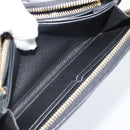 PRADA Long Wallet Leather Black Gold Auth bs36598-24