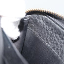 PRADA Long Wallet Leather Black Gold Auth bs36598-11