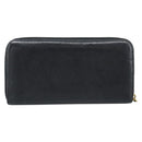 PRADA Long Wallet Leather Black Gold Auth bs36598-2