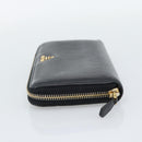 PRADA Long Wallet Leather Black Gold Auth bs36598-3