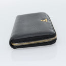 PRADA Long Wallet Leather Black Gold Auth bs36598-5