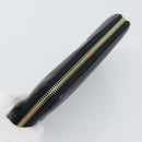 PRADA Long Wallet Leather Black Gold Auth bs36598-5
