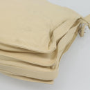 LOEWE Anagram Shoulder Bag Leather Ivory Gold Auth bs36600-9