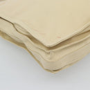 LOEWE Anagram Shoulder Bag Leather Ivory Gold Auth bs36600-14